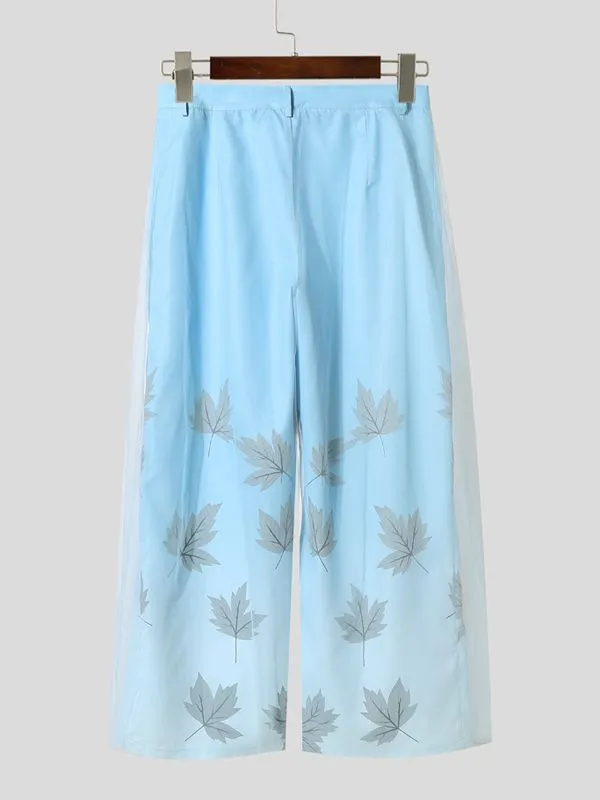 Men's Maple Leaf Print Gradient Mesh Pant SKUL39000 sold by Incerunmen product image thumbnail 5