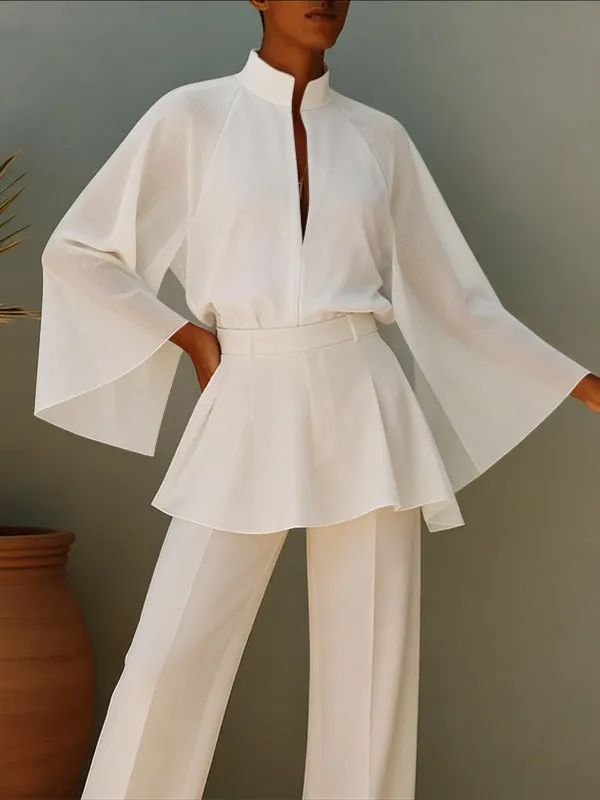 Men's Sheer Flared Long Sleeve Shirt SKUL41276 sold by Incerunmen