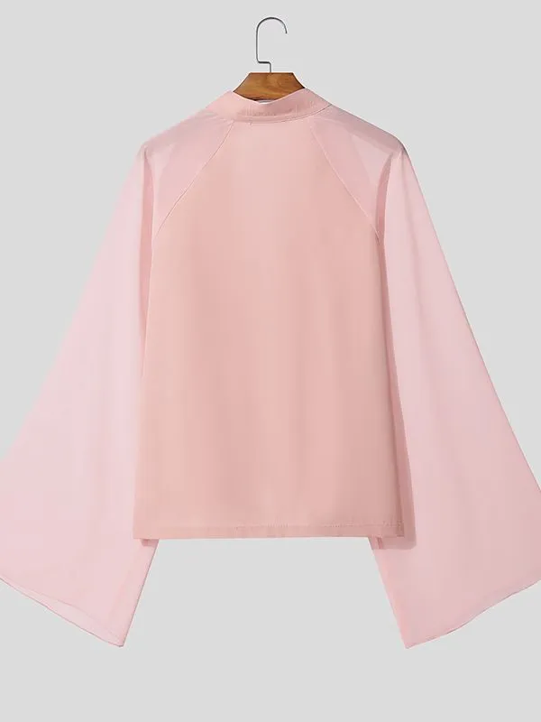 Men's Sheer Flared Long Sleeve Shirt SKUL41276 sold by Incerunmen product image thumbnail 5