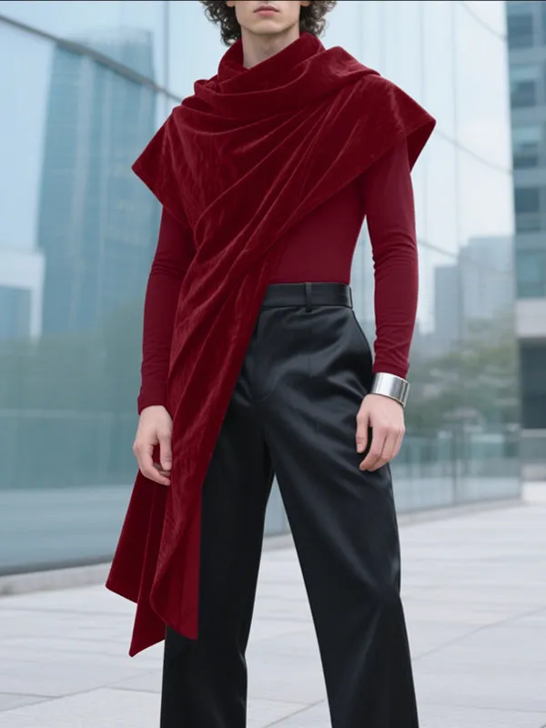 Men's Shawl Textured Long Sleeve T-Shirt SKUL29784 sold by Incerunmen