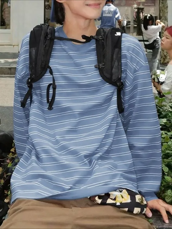 Men's Striped Casual Short Sleeve T-shirt SKUL46066 sold by Incerunmen