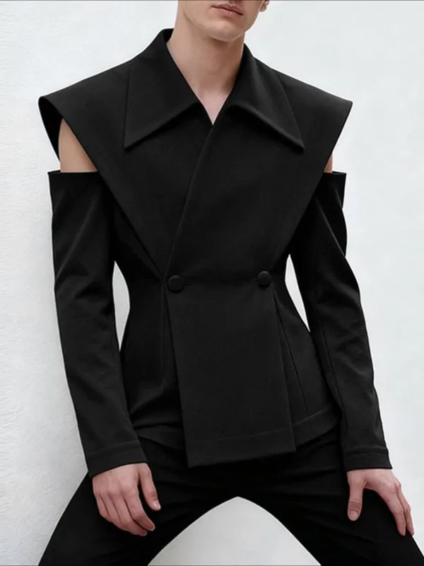 Men's Deconstructed Off Shoulder Casual Blazer SKUL45333 sold by Incerunmen