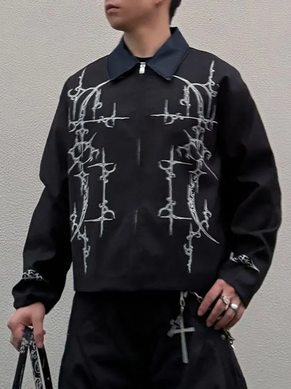 Men's Casual Printed Long Sleeve Jacket SKUL40153 sold by Incerunmen