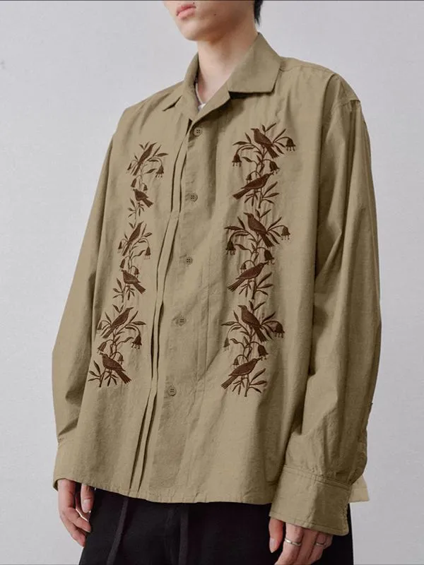 Men's Casual Embroidery Long Sleeve Shirt SKUL41023 sold by Incerunmen