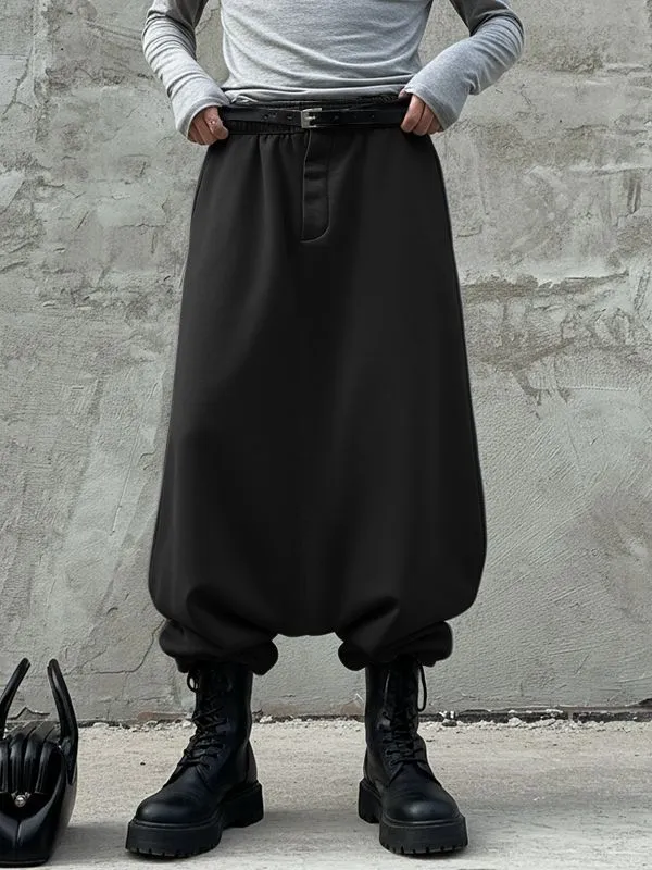 Men's Deconstructed Solid Color Drop Crotch Pant SKUL40291 made by Incerunmen