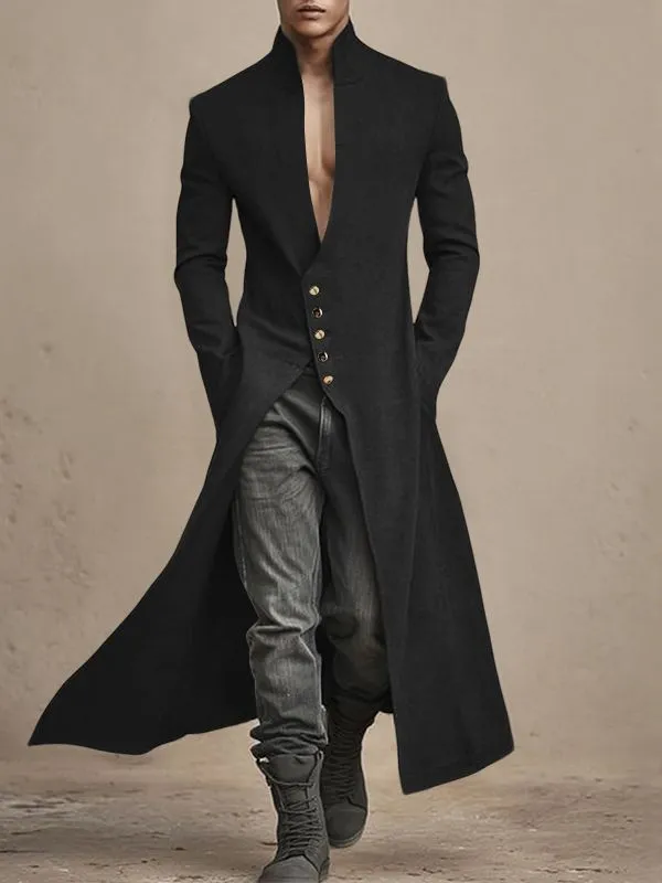 Men's Solid Color Deconstructed Long Hem Cardigan SKUL35271 sold by Incerunmen