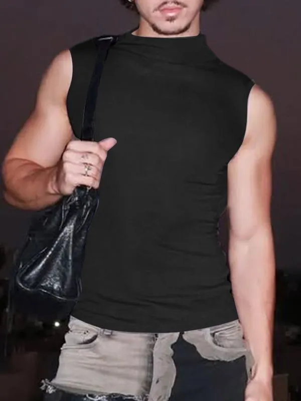 Men's Deconstructed Open Back Lace Up Tank SKUL41252 sold by Incerunmen