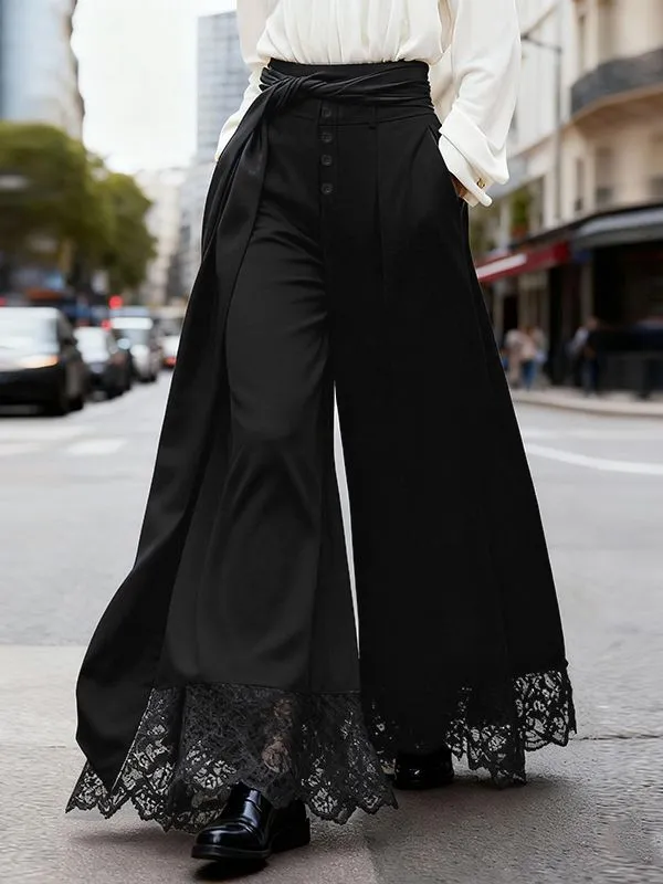 Men's Lace Patchwork Twisted Knot Pant SKUL46125 sold by Incerunmen