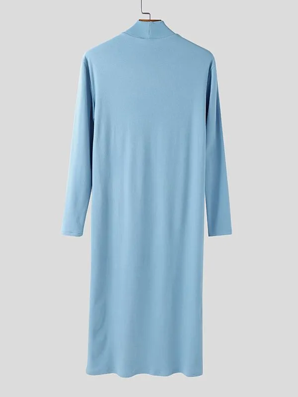 Men's Deconstructed Textured Long Hem Long Sleeve T-shirt SKUL46241 sold by Incerunmen product image thumbnail 5