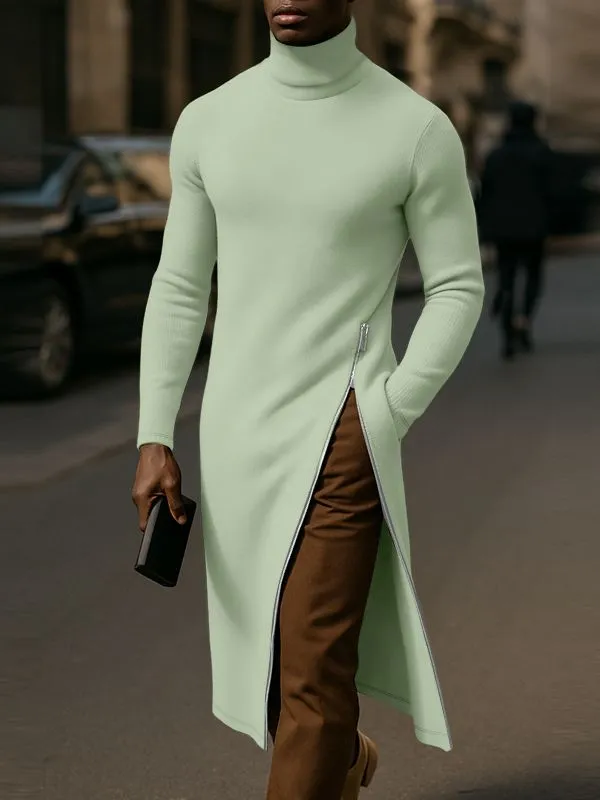 Men's Deconstructed Textured Long Hem Long Sleeve T-shirt SKUL46241 sold by Incerunmen product image thumbnail 2