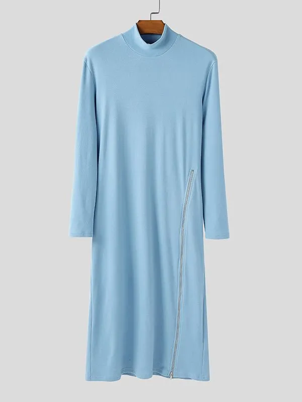 Men's Deconstructed Textured Long Hem Long Sleeve T-shirt SKUL46241 sold by Incerunmen product image thumbnail 4