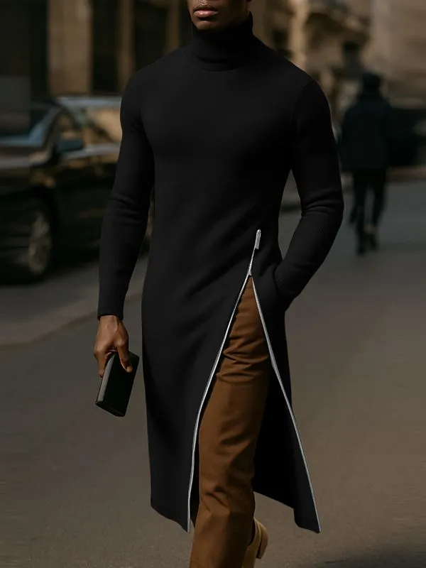 Men's Deconstructed Textured Long Hem Long Sleeve T-shirt SKUL46241 sold by Incerunmen