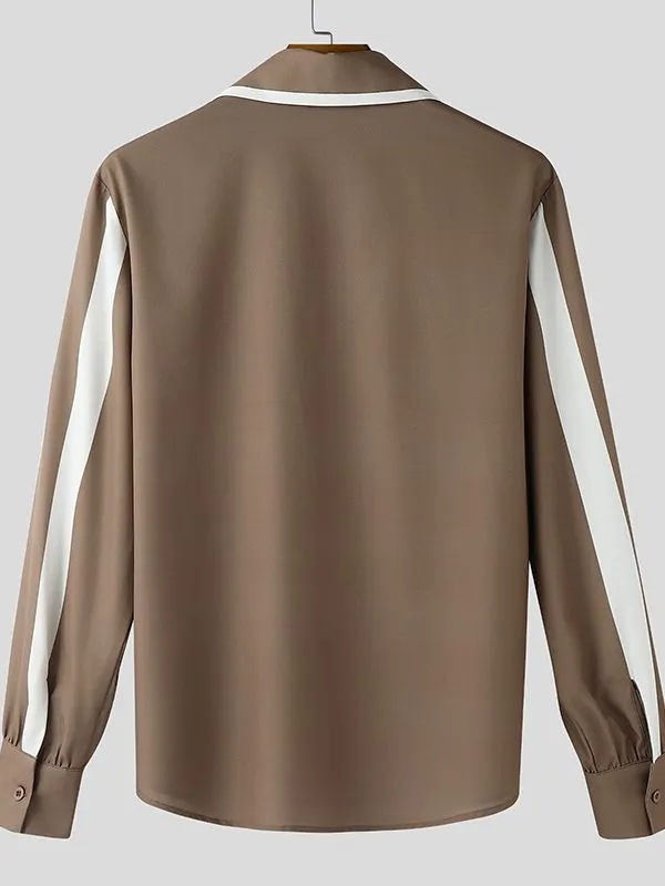 Men's Contrast Color Casual Long Sleeve Shirt SKUL46098 sold by Incerunmen product image thumbnail 5