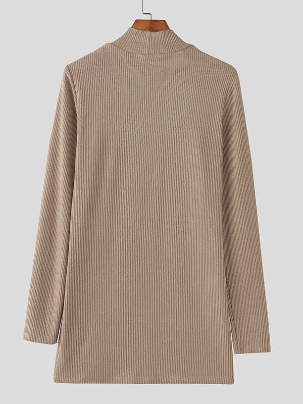 Men's Deconstructed Split Textured Long Sleeve T-shirt SKUL46252 sold by Incerunmen product image thumbnail 5