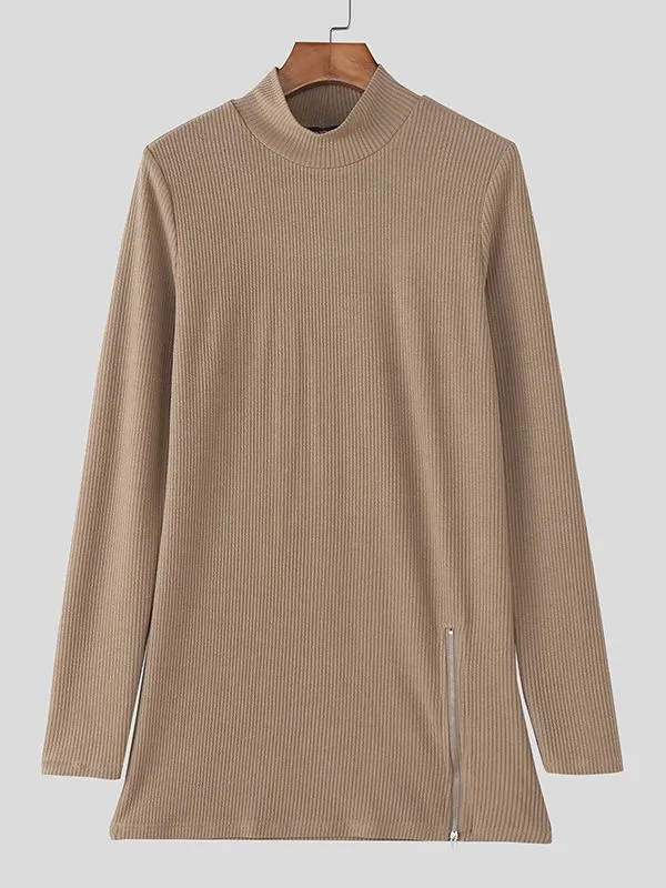 Men's Deconstructed Split Textured Long Sleeve T-shirt SKUL46252 sold by Incerunmen product image thumbnail 4