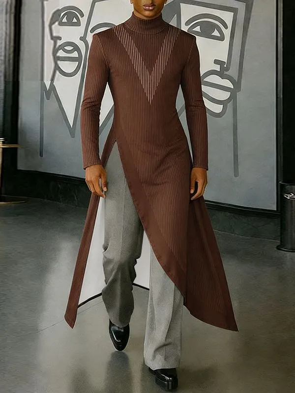 Men's Color Block Printed Long Hem T-Shirt SKUL43712 sold by Incerunmen product image thumbnail 3