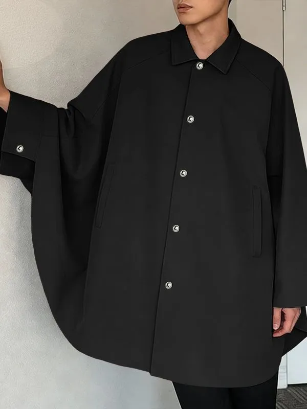 Men's Solid Color Deconstructed Loose Fit Shirt SKUL47668 sold by Incerunmen