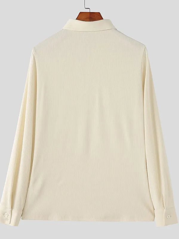 Men's Floral Decor Textured Long Sleeve Shirt SKUL45407 sold by Incerunmen product image thumbnail 5