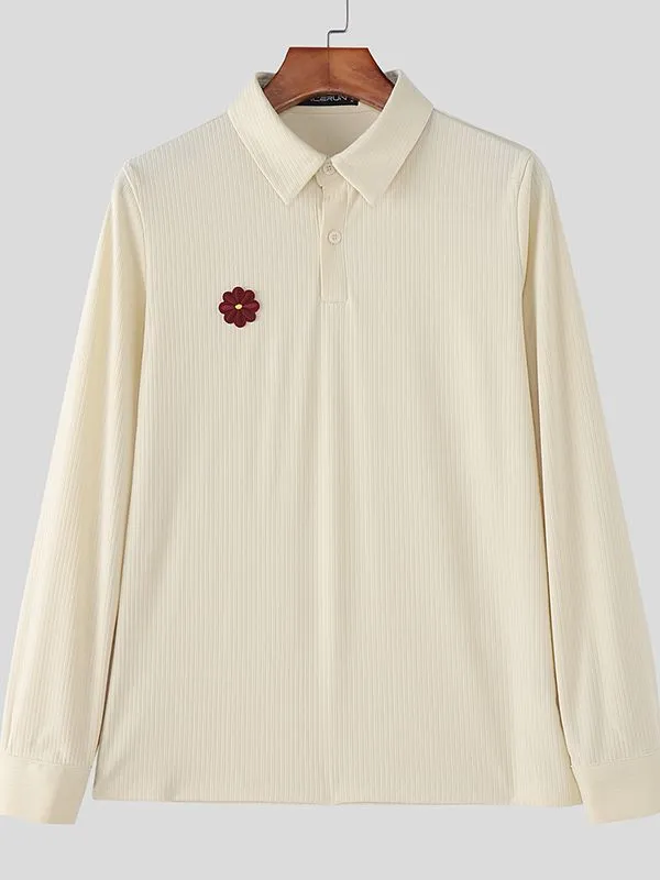 Men's Floral Decor Textured Long Sleeve Shirt SKUL45407 sold by Incerunmen product image thumbnail 4