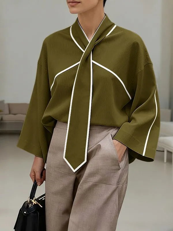 Men's Contrast Color Line Flared Sleeve Shirt SKUL46206 sold by Incerunmen product image thumbnail 3