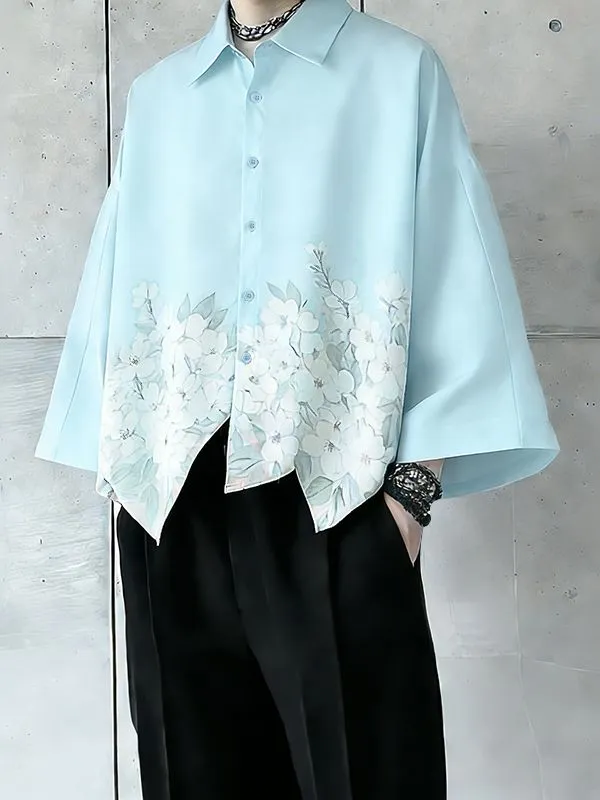 Men's Floral Print Loose Fit Shirt SKUL50077 sold by Incerunmen
