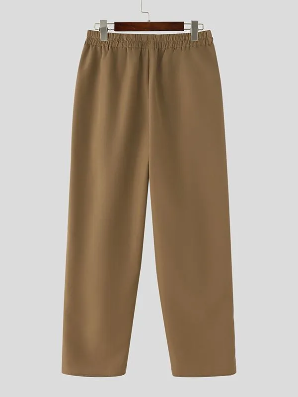 Men's Solid Color Pleated Loose Fit Pant SKUL48781 sold by Incerunmen product image thumbnail 5