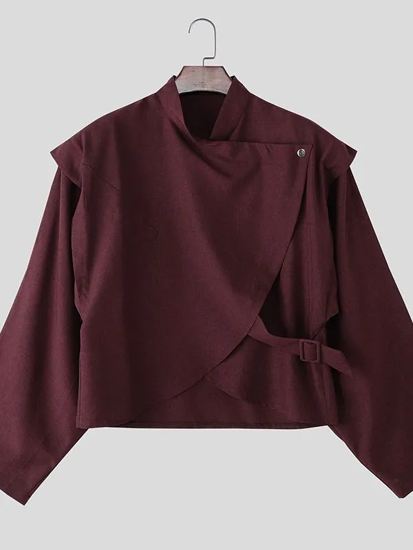 Men's Deconstructed Adjustable Buckle Waist Long Sleeve Jacket SKUL35242 sold by Incerunmen product image thumbnail 4