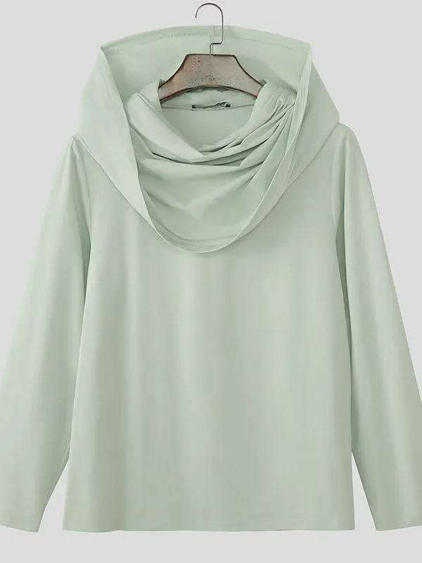 Men's Deconstructed Hooded Pocket Long Sleeve T-shirt SKUL51255 sold by Incerunmen product image thumbnail 4