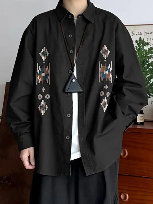 Men's Ethnic Print Long Sleeve Shirt SKUL45323 sold by Incerunmen