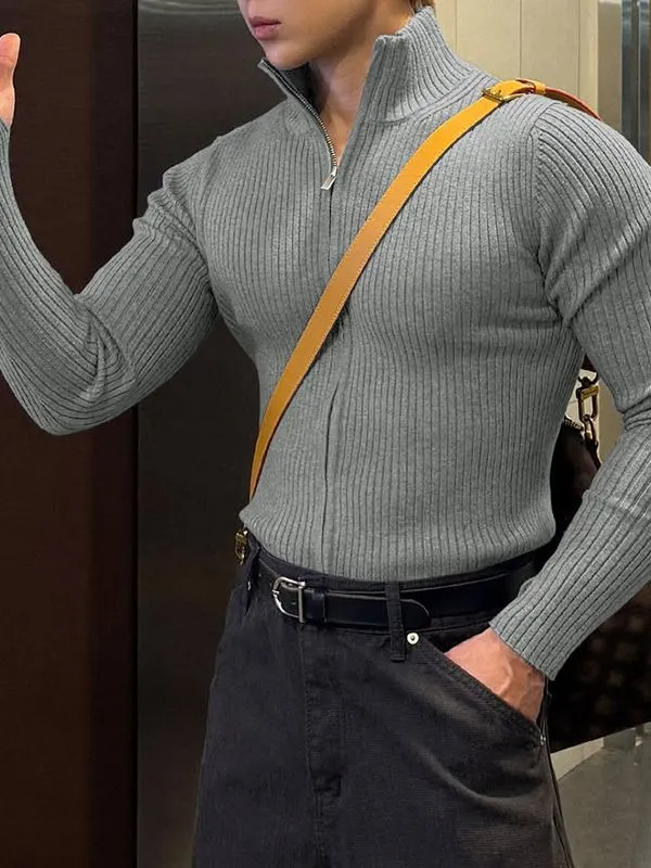 Men's Solid Color Textured Long Sleeve T-shirt SKUL48764 sold by Incerunmen product image thumbnail 3