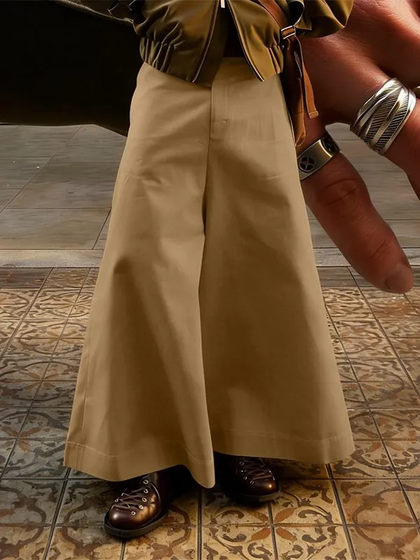 Men's Solid Color Loose Flared Pant SKUL51260 sold by Incerunmen product image thumbnail 3