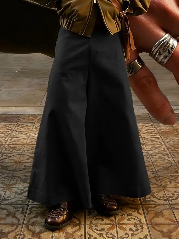 Men's Solid Color Loose Flared Pant SKUL51260 sold by Incerunmen