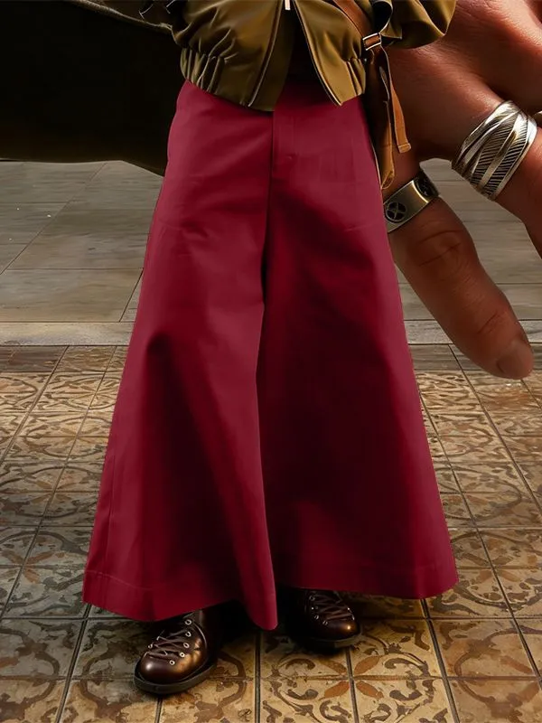 Men's Solid Color Loose Flared Pant SKUL51260 sold by Incerunmen product image thumbnail 2