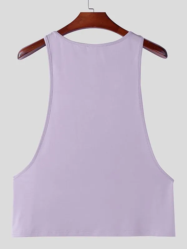 Men's Solid Color Distressed Strap Tank SKUL47745 sold by Incerunmen product image thumbnail 5