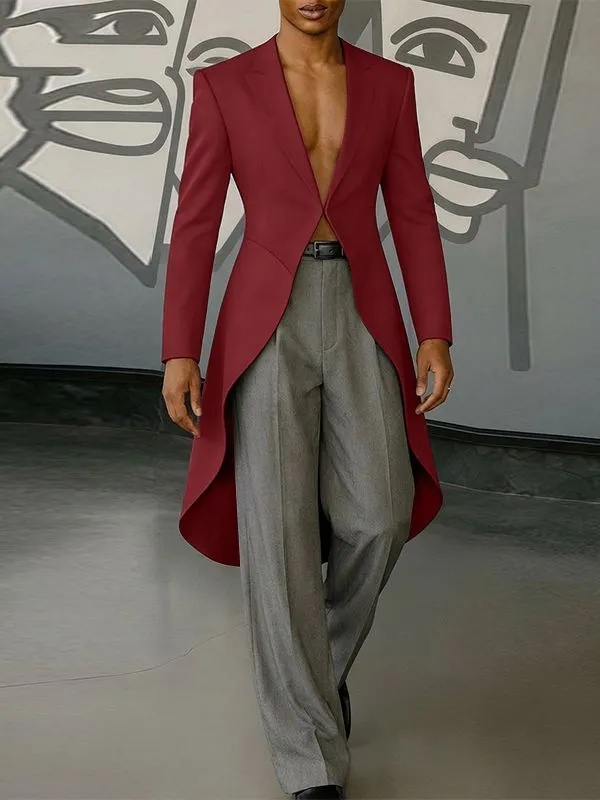 Men's Deconstructed Single Button Long Hem Casual Blazer SKUL51253 sold by Incerunmen product image thumbnail 2