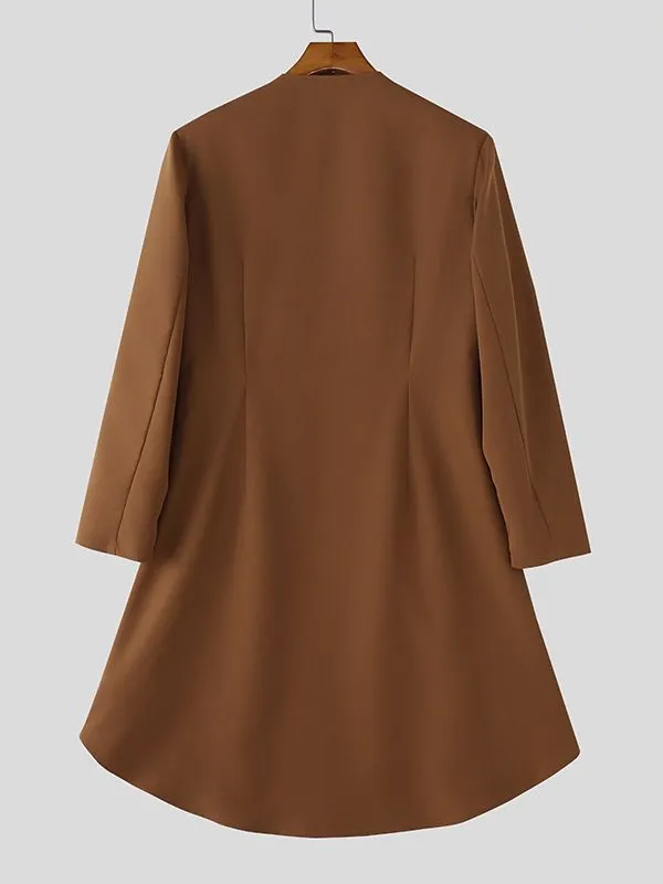 Men's Deconstructed Single Button Long Hem Casual Blazer SKUL51253 sold by Incerunmen product image thumbnail 5