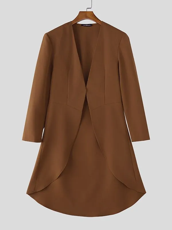 Men's Deconstructed Single Button Long Hem Casual Blazer SKUL51253 sold by Incerunmen product image thumbnail 4