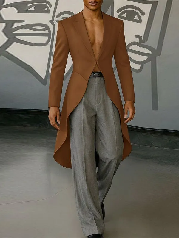 Men's Deconstructed Single Button Long Hem Casual Blazer SKUL51253 sold by Incerunmen product image thumbnail 3