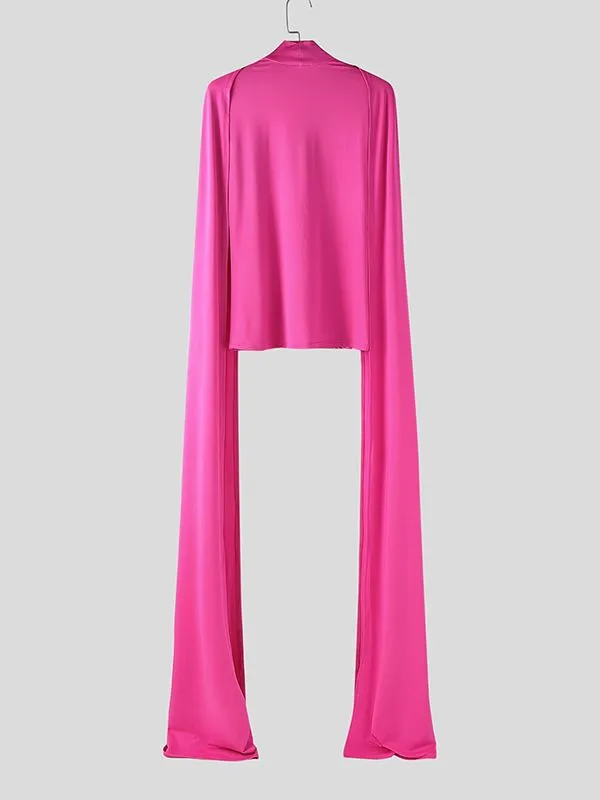 Men's Deconstructed Floor Length Hem Long Sleeve T-shirt SKUL48658 sold by Incerunmen product image thumbnail 4