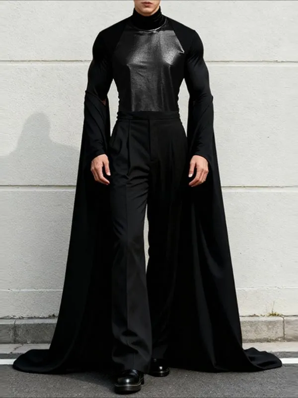 Men's Deconstructed Floor Length Hem Long Sleeve T-shirt SKUL48658 sold by Incerunmen