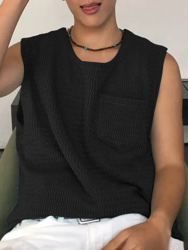 Men's Solid Color Casual Pocket Tank SKUL51254 sold by Incerunmen product image thumbnail 2