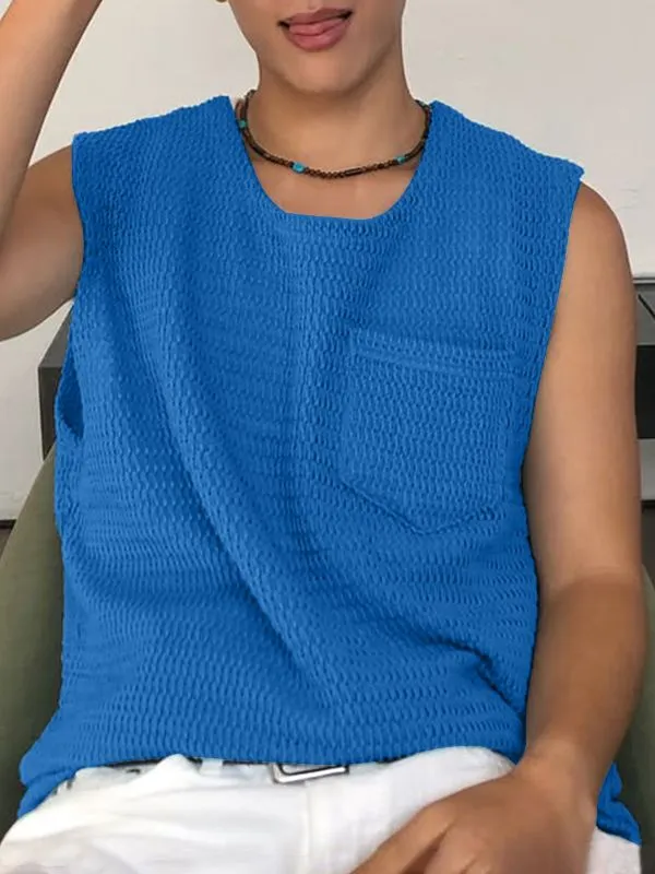 Men's Solid Color Casual Pocket Tank SKUL51254 sold by Incerunmen product image thumbnail 3