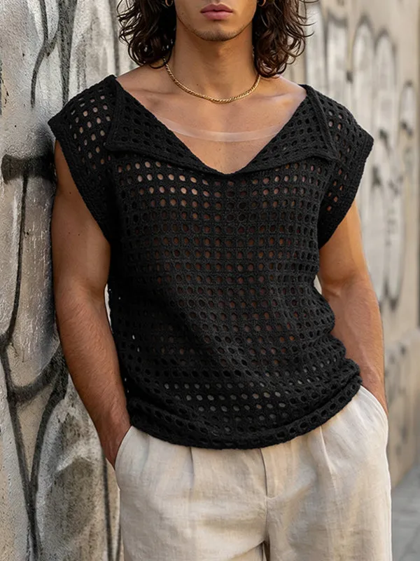 Men's Hollow Out Mesh Design Tank SKUL54406 made by Incerunmen