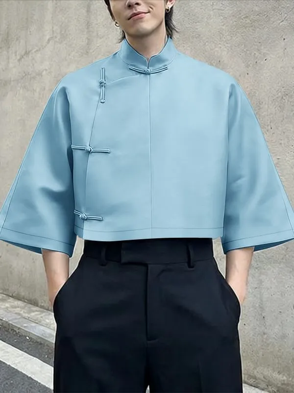 Men's Solid Color Frog Button Shirt SKUL56290 sold by Incerunmen product image thumbnail 2