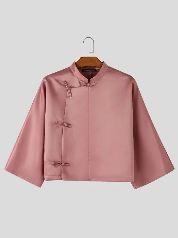 Men's Solid Color Frog Button Shirt SKUL56290 sold by Incerunmen product image thumbnail 4