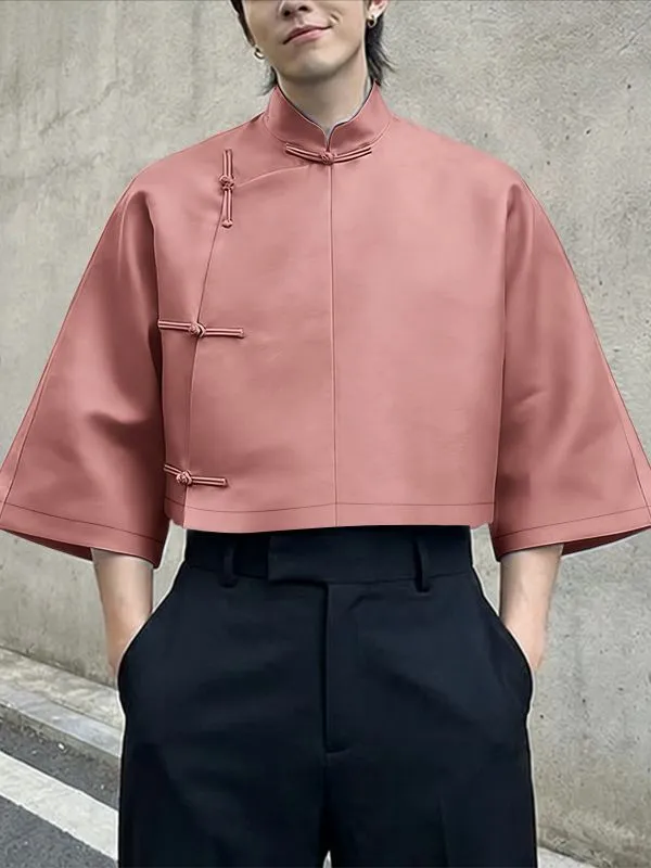 Men's Solid Color Frog Button Shirt SKUL56290 sold by Incerunmen product image thumbnail 3