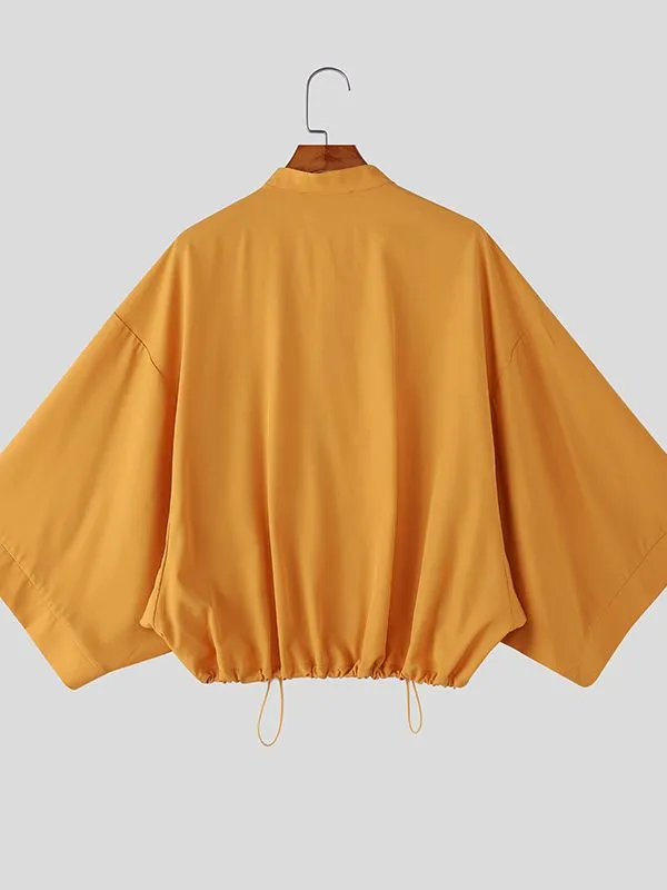 Men's Drawstring Hem Loose Long Sleeve Shirt SKUL51865 sold by Incerunmen product image thumbnail 5