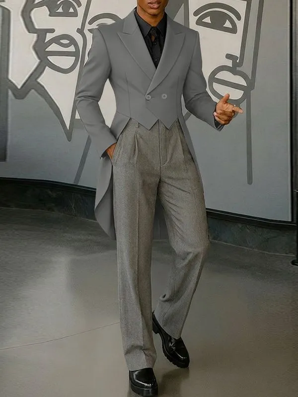 Men's Deconstructed Solid Color Casual Long Sleeve Blazer SKUL51014 sold by Incerunmen