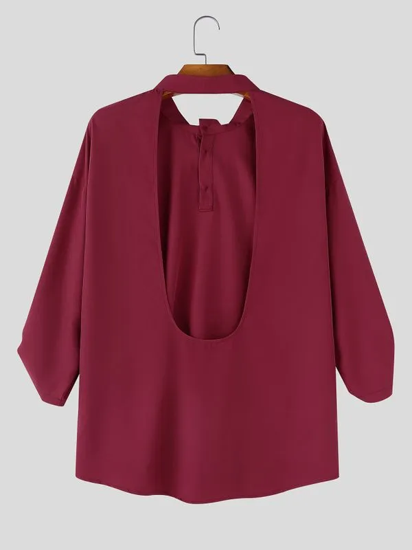 Men's Deconstructed Backless Long Sleeve Shirt SKUL55299 sold by Incerunmen product image thumbnail 5