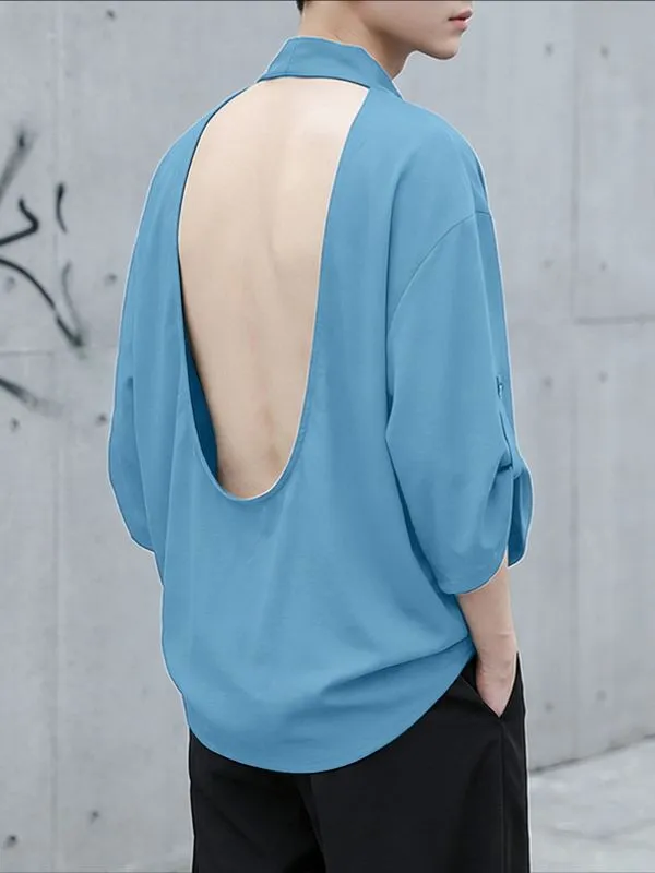 Men's Deconstructed Backless Long Sleeve Shirt SKUL55299 sold by Incerunmen product image thumbnail 3